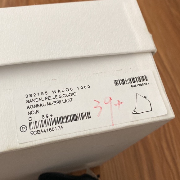 Balenciaga sandal pelle s cuoio agneau mi-brillant noir 39.5 - Picture 6 of 6